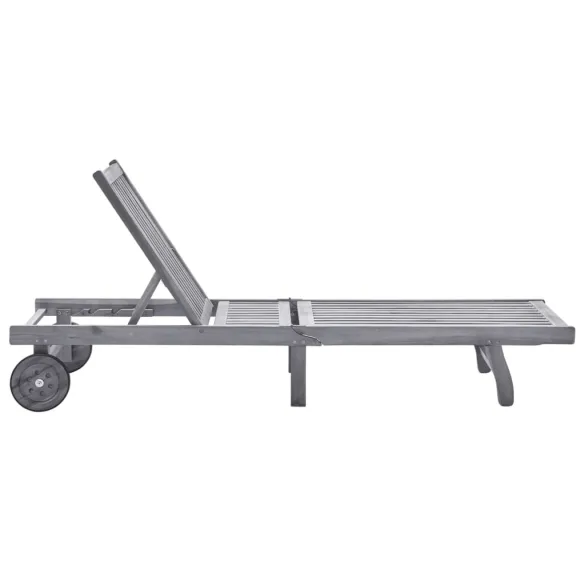 Șezlong Grădină Lemn Acacia cu Pernă - Livrare Gratuită