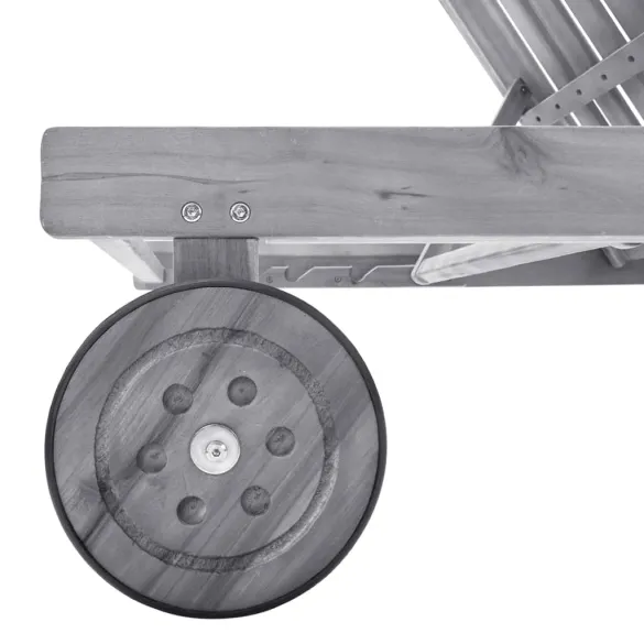 Șezlong Grădină Lemn Acacia cu Pernă - Livrare Gratuită