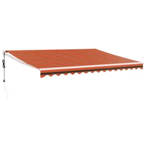 Copertină Automată Retractabilă 4x3m - Portocaliu/Maro 2