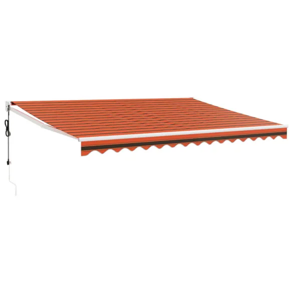 Copertină Automată Retractabilă 4x3m - Portocaliu/Maro