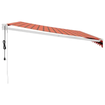 Copertină Automată Retractabilă 4x3m - Portocaliu/Maro