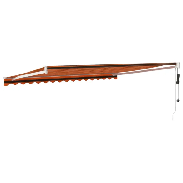 Copertină Automată Retractabilă 4x3m - Portocaliu/Maro