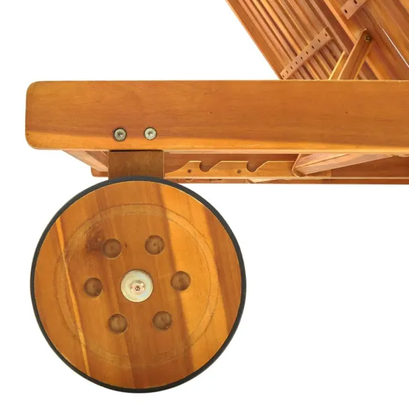 Șezlong Dublu Lemn Acacia - Perne Incluse | Livrare Gratuită