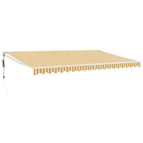 Copertină Automată Retractabilă 5x3m - Galben/Alb - Livrare Gratuită 2