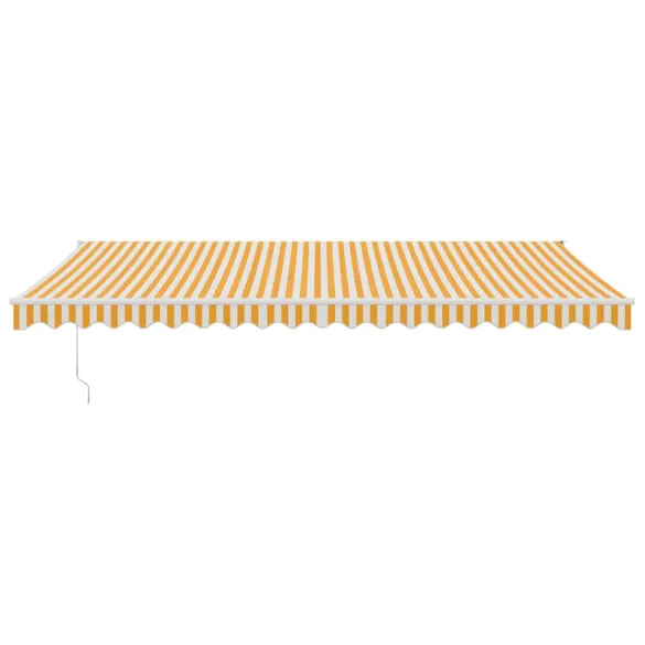 Copertină Automată Retractabilă 5x3m - Galben/Alb - Livrare Gratuită