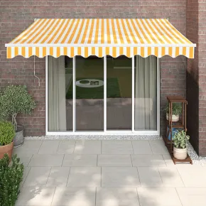 Copertină Automată Retractabilă 3,5x2,5 m - Galben/Alb