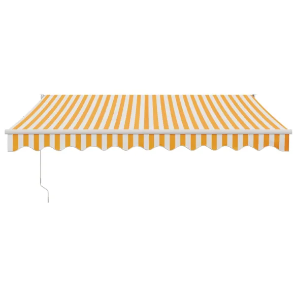 Copertină Automată Retractabilă 3,5x2,5 m - Galben/Alb