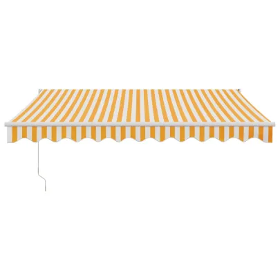 Copertină Automată Retractabilă 3,5x2,5 m - Galben/Alb
