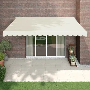 Copertină Automată Retractabilă Crem 4x3m - Livrare Gratuită