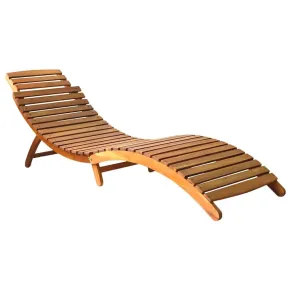 Șezlong Grădină cu Pernă - Lemn Acacia Masiv | Livrare Gratuită 2