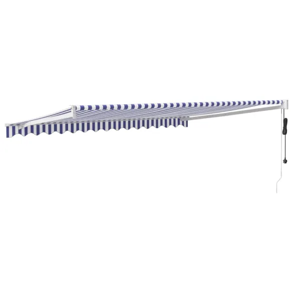 Copertină Automată Retractabilă 4x3m - Albastru/Alb | Livrare Gratuită