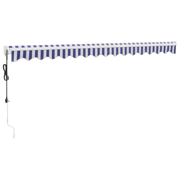 Copertină Automată Retractabilă 4x3m - Albastru/Alb | Livrare Gratuită