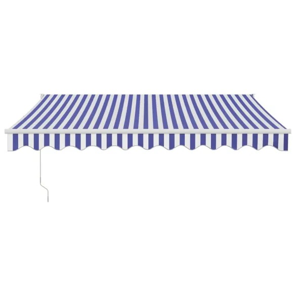 Copertină Automată Retractabilă 3.5x2.5m - Albastru/Alb