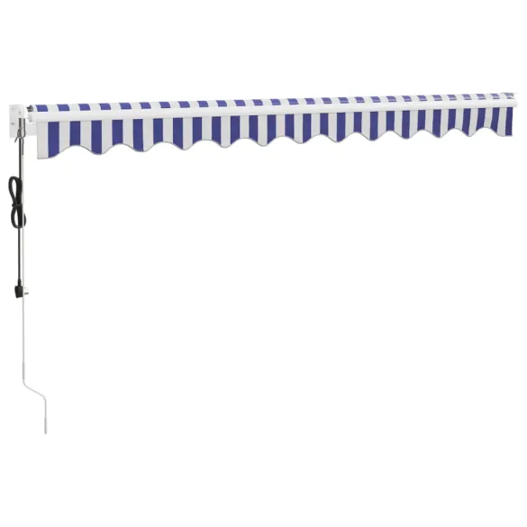 Copertină Automată Retractabilă 3.5x2.5m - Albastru/Alb