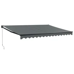 Copertină Retractabilă Antracit 4x3m - Aluminiu și Textil 2