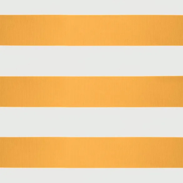 Copertină Retractabilă 5x3m - Galben/Alb - Textil/Aluminiu