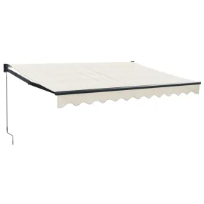 Copertină Retractabilă Crem 3x2,5m - Aluminiu și Textil 2