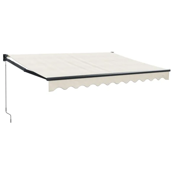 Copertină Retractabilă Crem 3x2,5m - Aluminiu și Textil