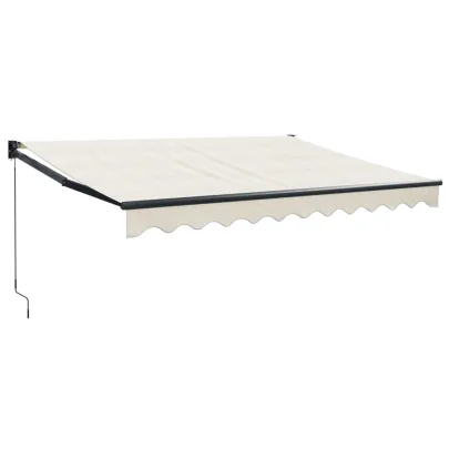 Copertină Retractabilă Crem 3x2,5m - Aluminiu și Textil