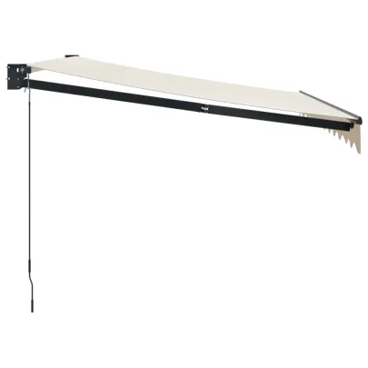 Copertină Retractabilă Crem 3x2,5m - Aluminiu și Textil
