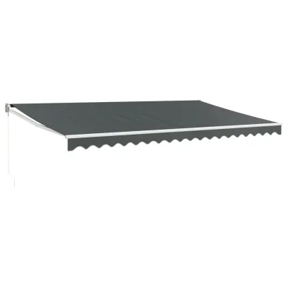 Copertină Retractabilă Antracit 5x3m - Textil și Aluminiu