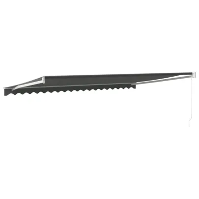 Copertină Retractabilă Antracit 5x3m - Textil și Aluminiu