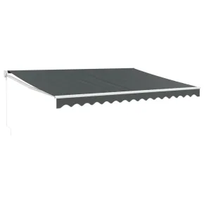 Copertină Retractabilă Antracit 4,5x3 m - Textil și Aluminiu 2
