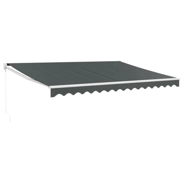 Copertină Retractabilă Antracit 4,5x3 m - Textil și Aluminiu