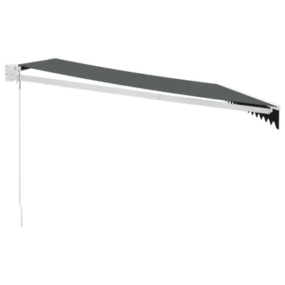 Copertină Retractabilă Antracit 4,5x3 m - Textil și Aluminiu