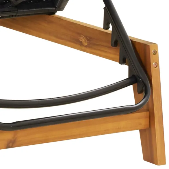 Set Șezlonguri Grădină - Poliratan și Lemn Acacia | Livrare Gratuită