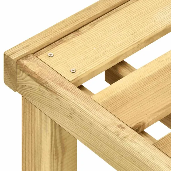 Șezlong Dublu Grădină - Lemn Pin Verde | Livrare Gratuită