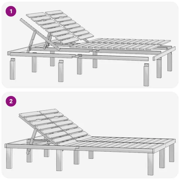 Șezlong Dublu Grădină - Lemn Pin Verde | Livrare Gratuită