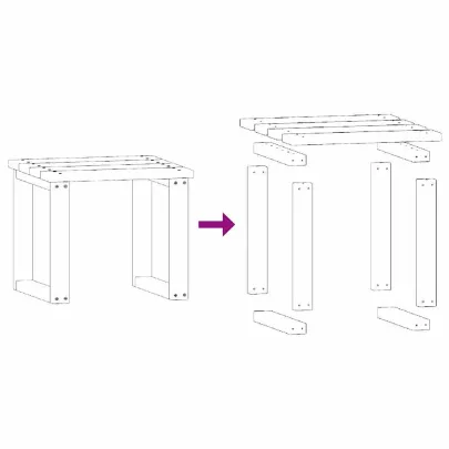 Șezlong cu Masă din Lemn de Pin - Comandă cu Livrare Gratuită