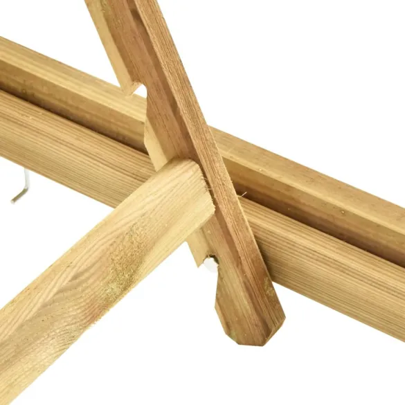 Șezlong cu Masă din Lemn de Pin - Livrare Gratuită