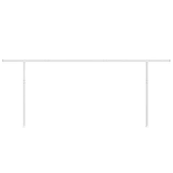 Set Stâlpi Copertină Alb Fier 600x245 cm | Livrare Gratuită