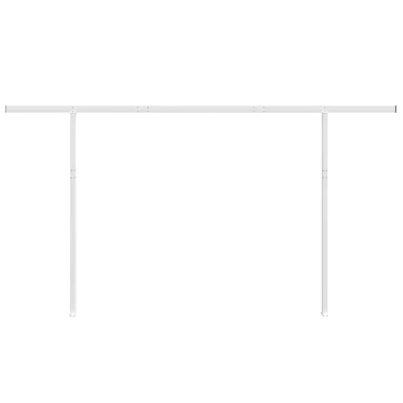 Set Stâlpi Copertină Alb Fier 450x245 cm | Livrare Gratuită