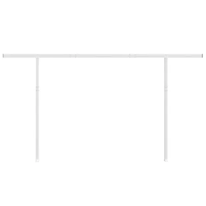 Set Stâlpi Copertină Alb Fier 450x245 cm | Livrare Gratuită