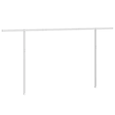 Set Stâlpi Copertină Alb Fier 450x245 cm | Livrare Gratuită