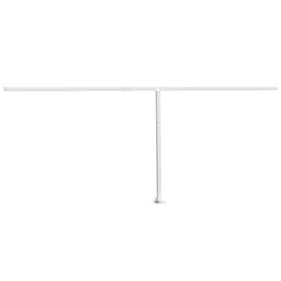 Set Stâlpi Copertină Alb - Fier - 600x245 cm - Livrare Gratuită