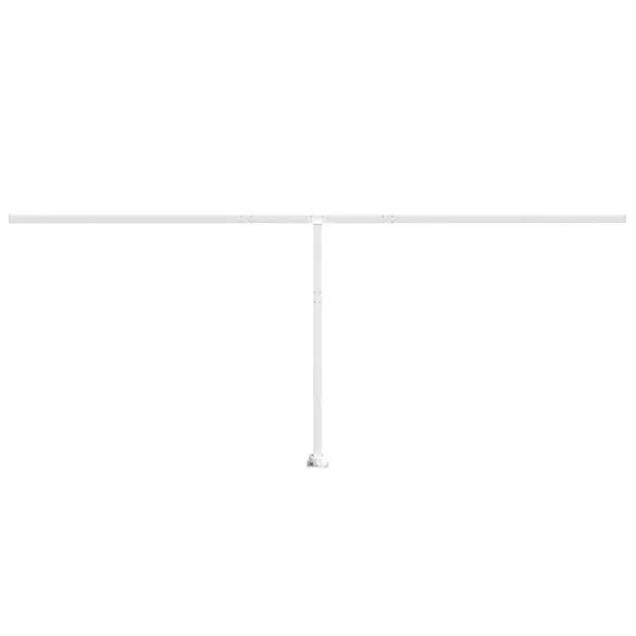 Set Stâlpi Copertină Alb - Fier - 600x245 cm - Livrare Gratuită