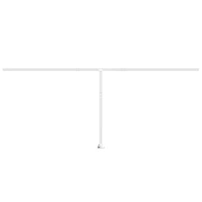 Set Stâlpi Copertină Alb - Fier - 600x245 cm - Livrare Gratuită