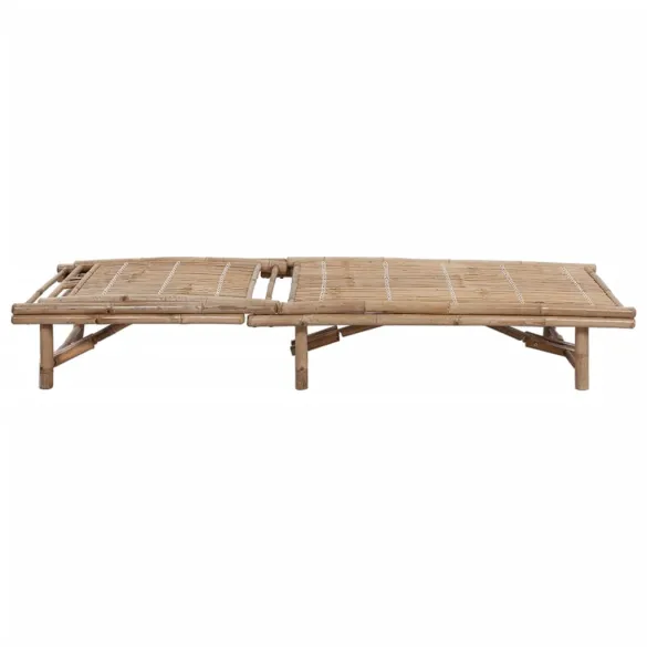 Șezlong Bambus cu Pernă - Livrare Gratuită