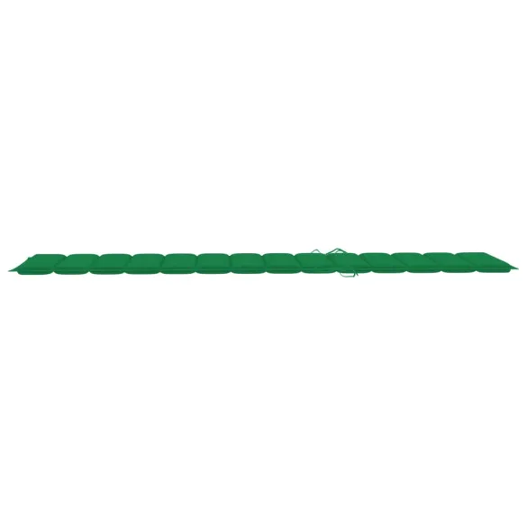 Șezlong Lemn de Tec cu Pernă Verde - Livrare Gratuită Șezlong Lemn de Tec cu Pernă Verde - Livrare Gratuită