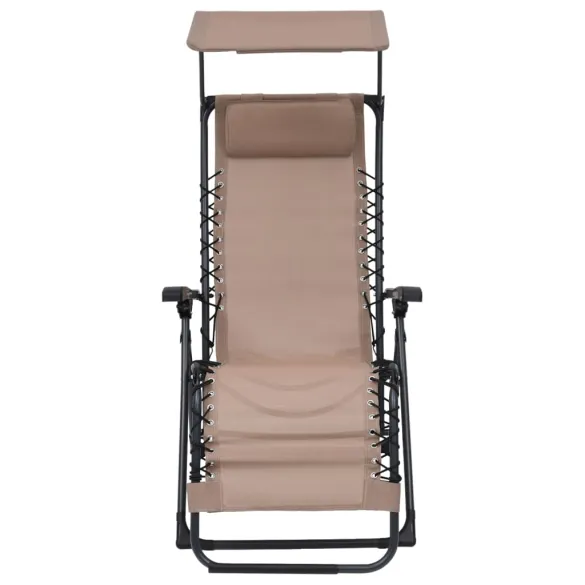 Şezlong Pliabil Gri - Livrare Gratuită în 7-9 Zile