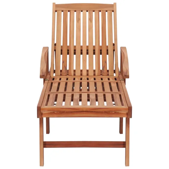 Șezlong Lemn Tec cu Pernă - Comfort și Durabilitate