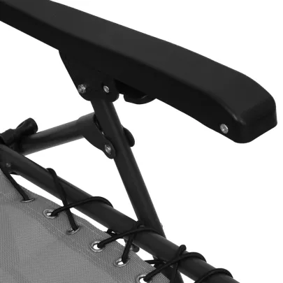 Şezlong Pliabil Gri - Textilă | Livrare Gratuită