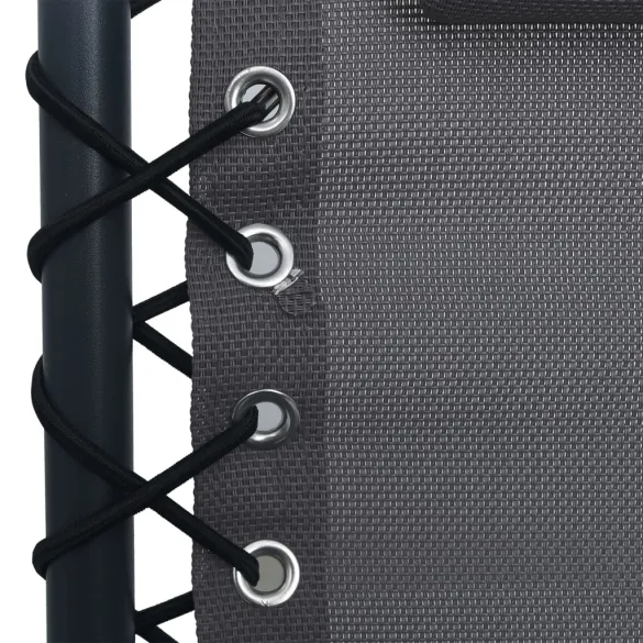 Set 2 Șezlonguri Pliabile Gri - Comandă cu Livrare Gratuită