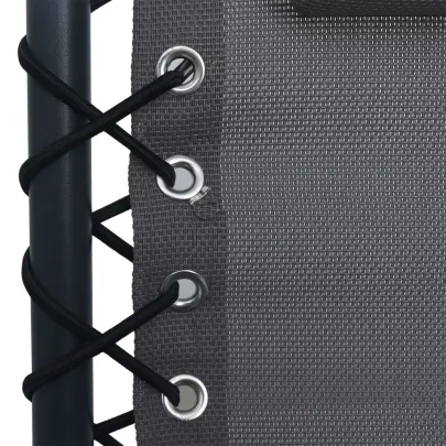 Set 2 Șezlonguri Pliabile Gri - Comandă cu Livrare Gratuită