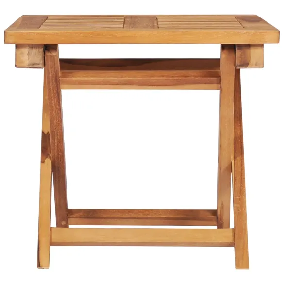 Șezlong cu Masă și Pernă - Lemn de Tec | Livrare Gratuită