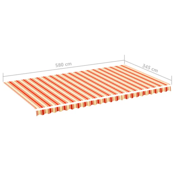 Pânză Copertină 6x3,5 m Galben-Portocaliu | Rezistentă UV